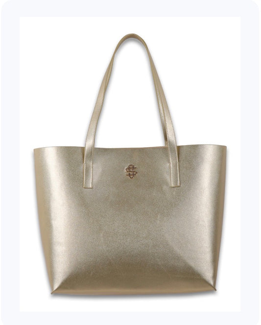 Simply Southern Vegan Leather Gold Tote