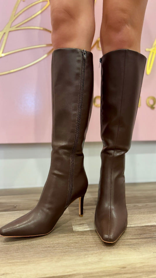 Skara Faux Leather Calf Boots