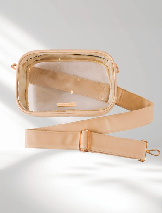 Simply Southern Crème/Clear Leather Crossbody