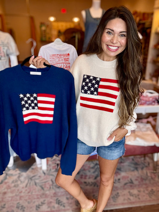 American Flag Sweater