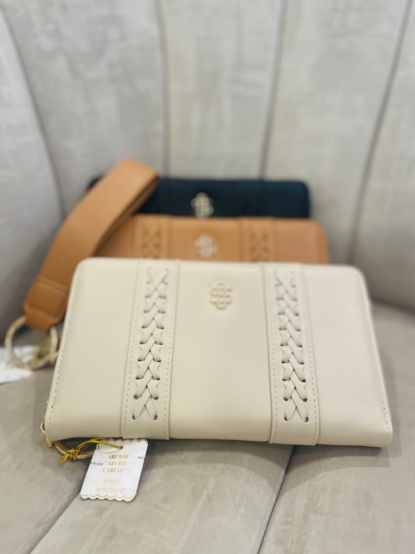 Simply Southern Solid Leather Wallet Wristlet