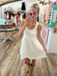 Abbey White Tank & Woven Dress With Pockets