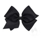 Wee Ones Black Classic Grosgrain Hair Bow (Plain Wrap)