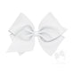 Wee Ones White Classic Grosgrain Hair Bow (Plain Wrap)