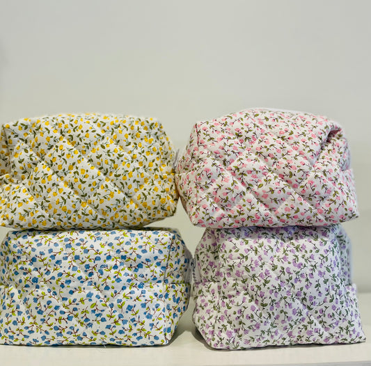 Floral Quilted Pouches