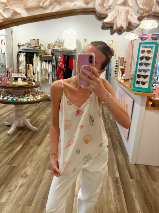 Carefree Summer Seashell Top