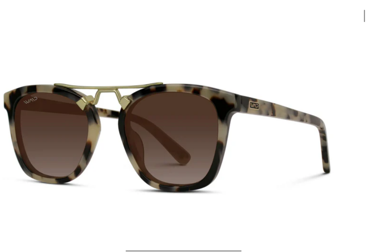WMP Demi Beige Tortoise Brown Gradient Polarized Sunglasses