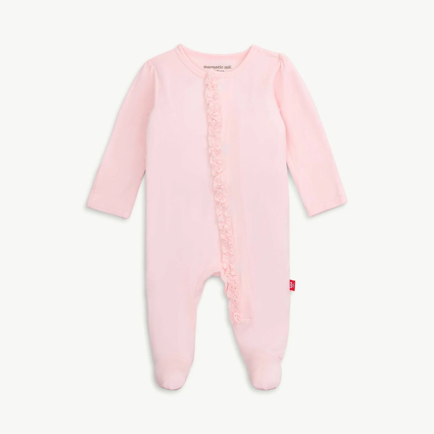 Magnetic Me Pink Dogwood Modal Magnetic Ruffle Footie