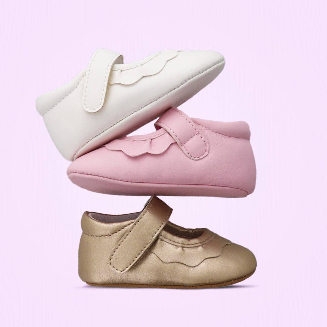 Amina Girls Hook & Loop Crib Shoe