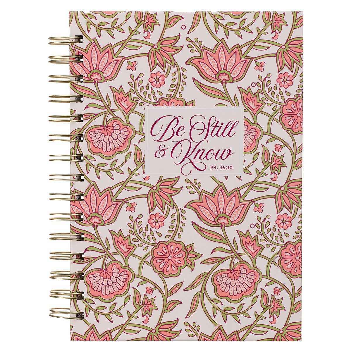 Journal Wirebound Pink Be Still & Know Ps. 46:10