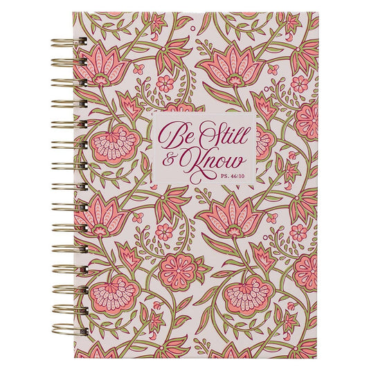 Journal Wirebound Pink Be Still & Know Ps. 46:10