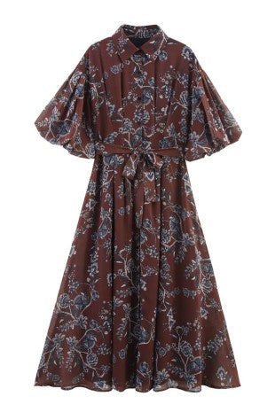 Veronica Floral Puff Sleeve Dress
