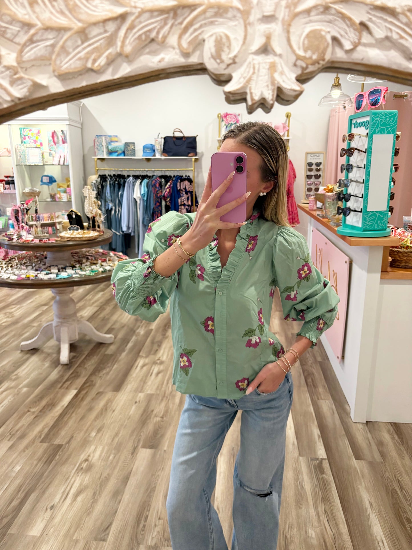 Avery Forest Floral Top