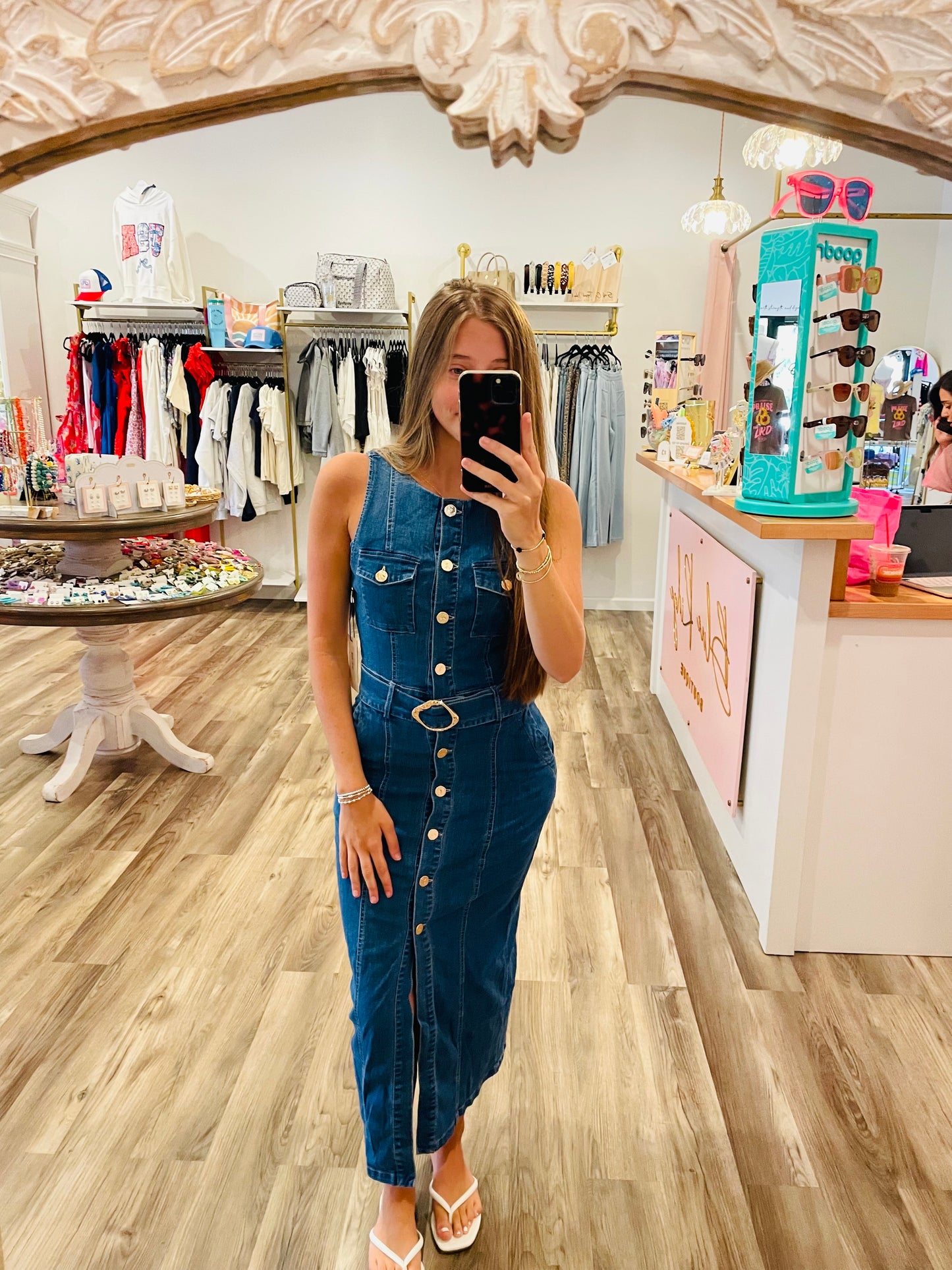 Abbey Denim Button Down Bodycon Dress
