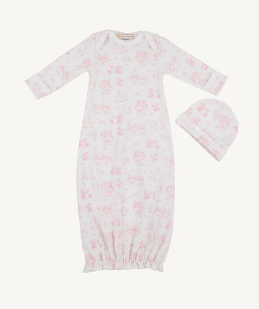 The Beaufort Bonnet Company Adorable Everyday Set Sir Proper's Sweet Arrival (Hamptons Hot Pink) with Worth Avenue White