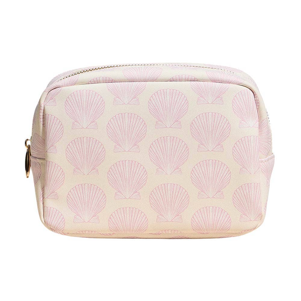 Shell Pattern Print Portable Cosmetic Pouch Bag
