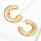 Modern Minimalist Thick Open Hoop Earrings