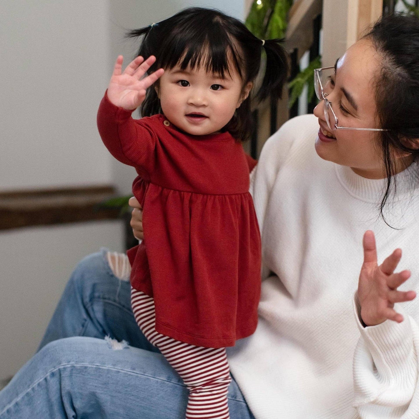 Burt’s Bees Thermal Organic Girl Tunic & Pants Set