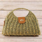 Woven Straw Top Handle Handbag