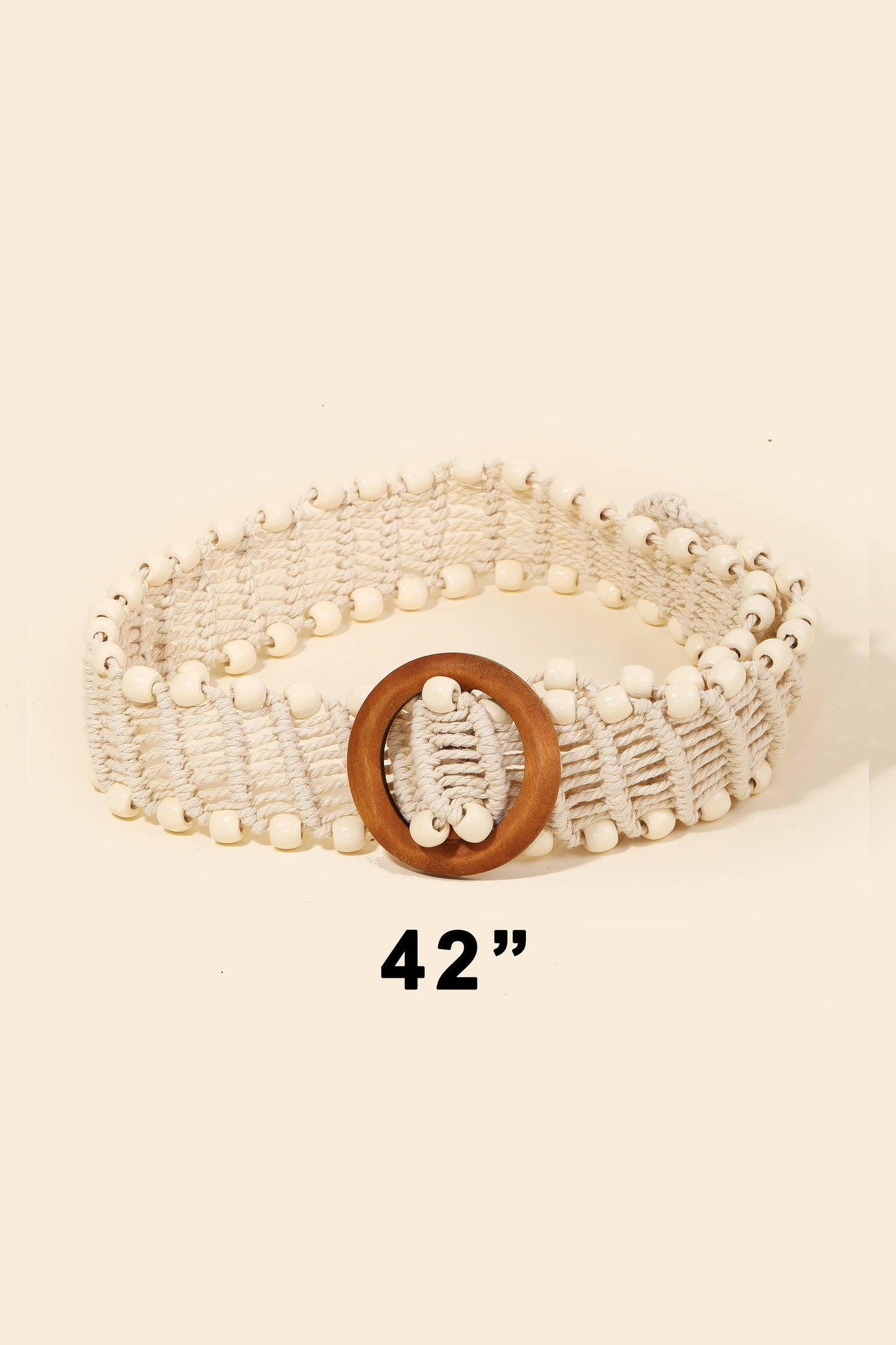 Beaded Trim Braided Belt