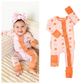 Reagan RUFFLE ZIP Bamboo Pumpkin Baby Outfit
