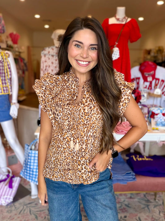Neda Leopard Shirt