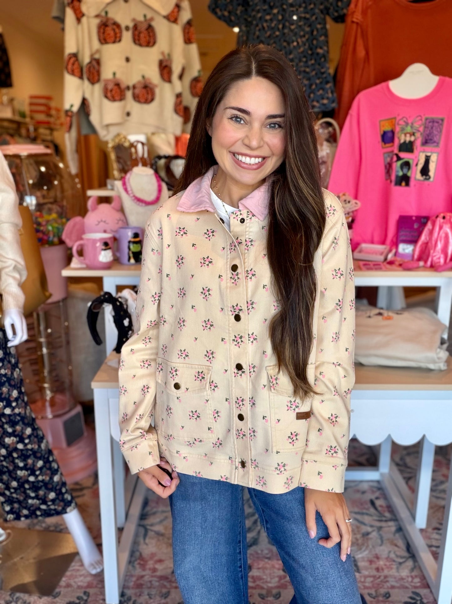 Simply Southern Darling Printed Barn Jacket