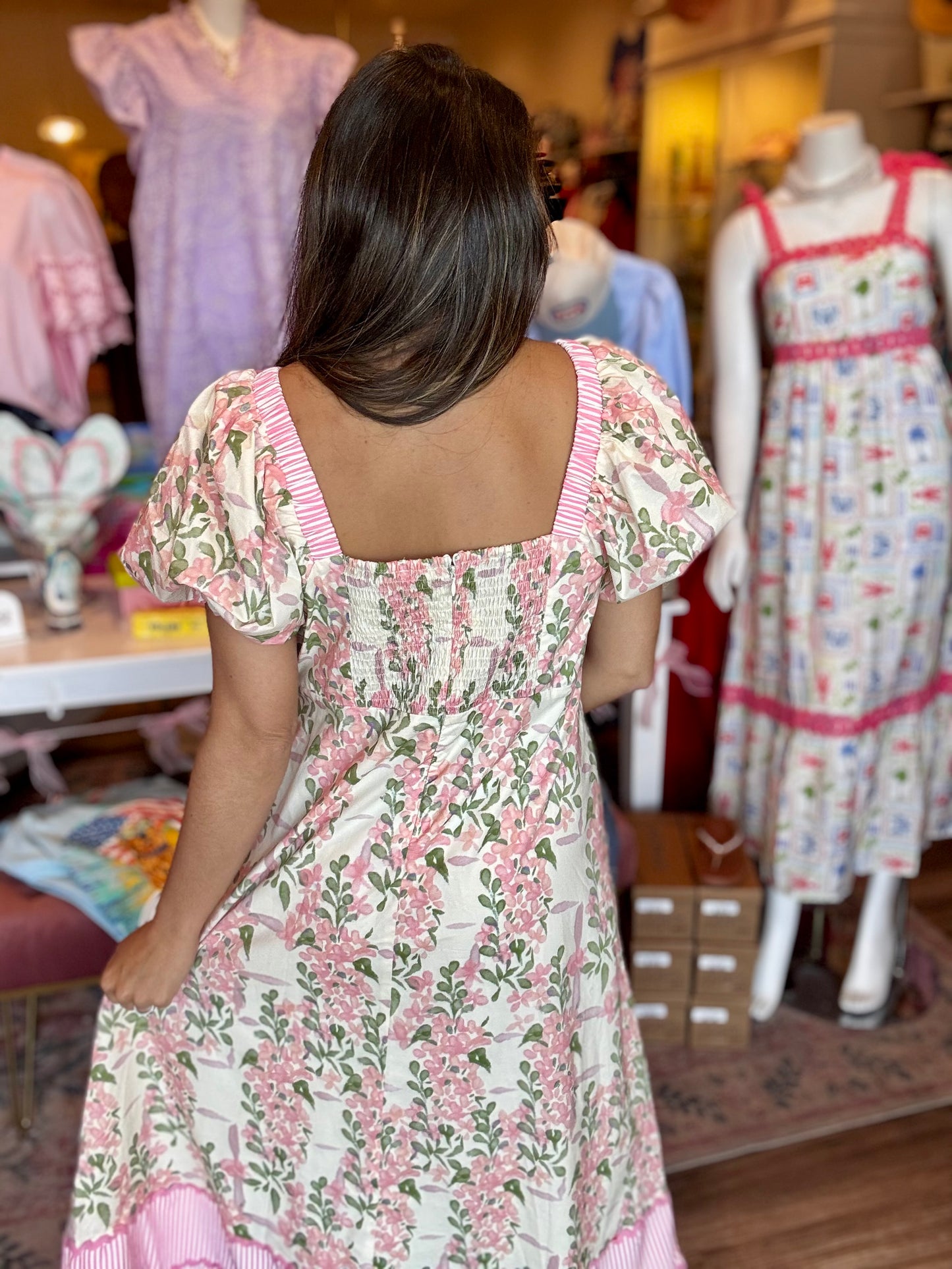 Hallie Scalloped Midi Dress