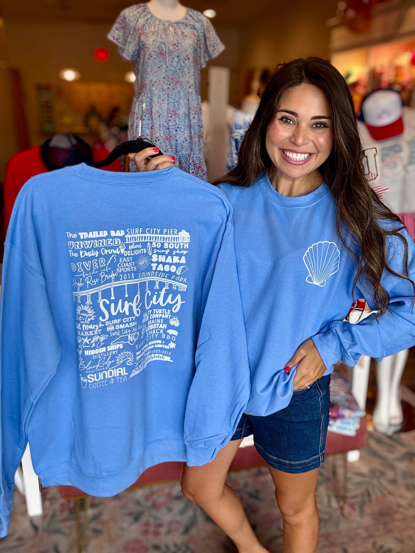 Ksea & Co Carolina Blue Surf City Sweatshirt