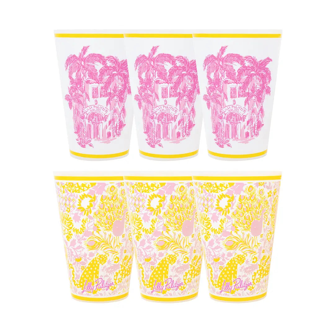 Lilly Pulitzer Pool Cup Set, Royal Zoo