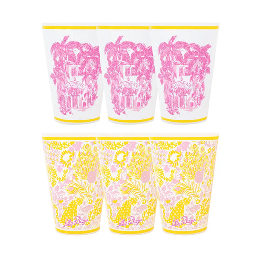 Lilly Pulitzer Pool Cup Set, Royal Zoo