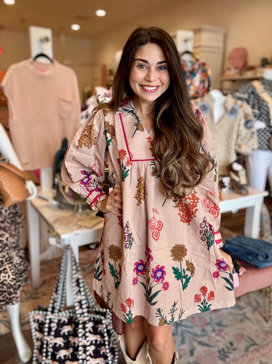 Makenna Flower Printed Dress