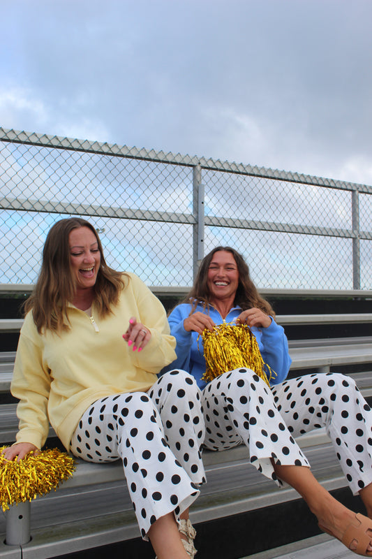 Polka Dot Crop Flare Pants