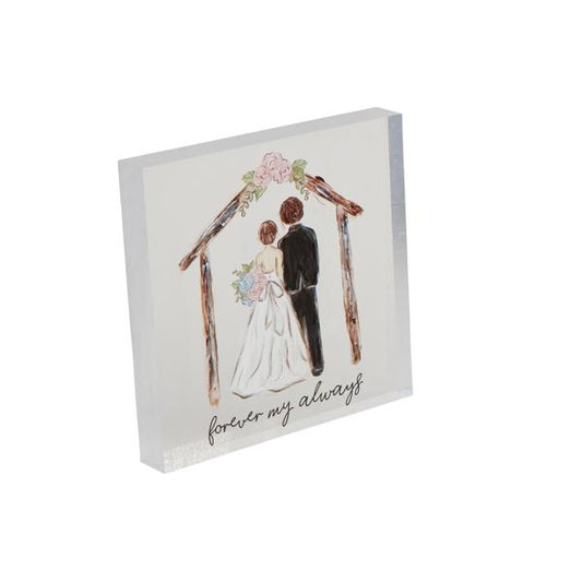 Forever Acrylic Wedding Plaque