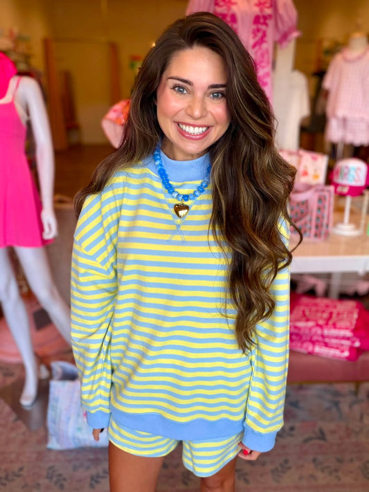 Oceanic Striped Mockneck