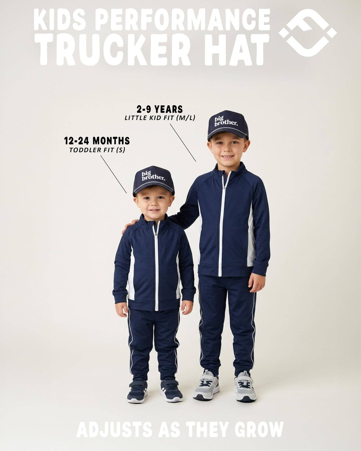 Kid's Golf Hat - Big Brother - Navy
