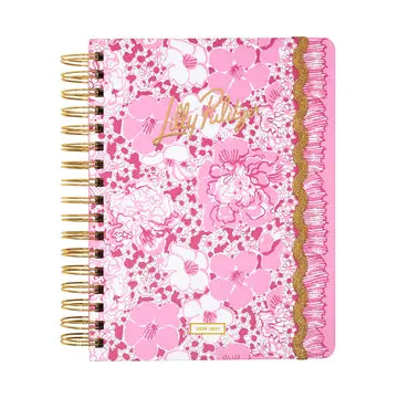 Lilly Pulitzer Large 17 Month Agenda, Conch Shell Pink Burst of Joy