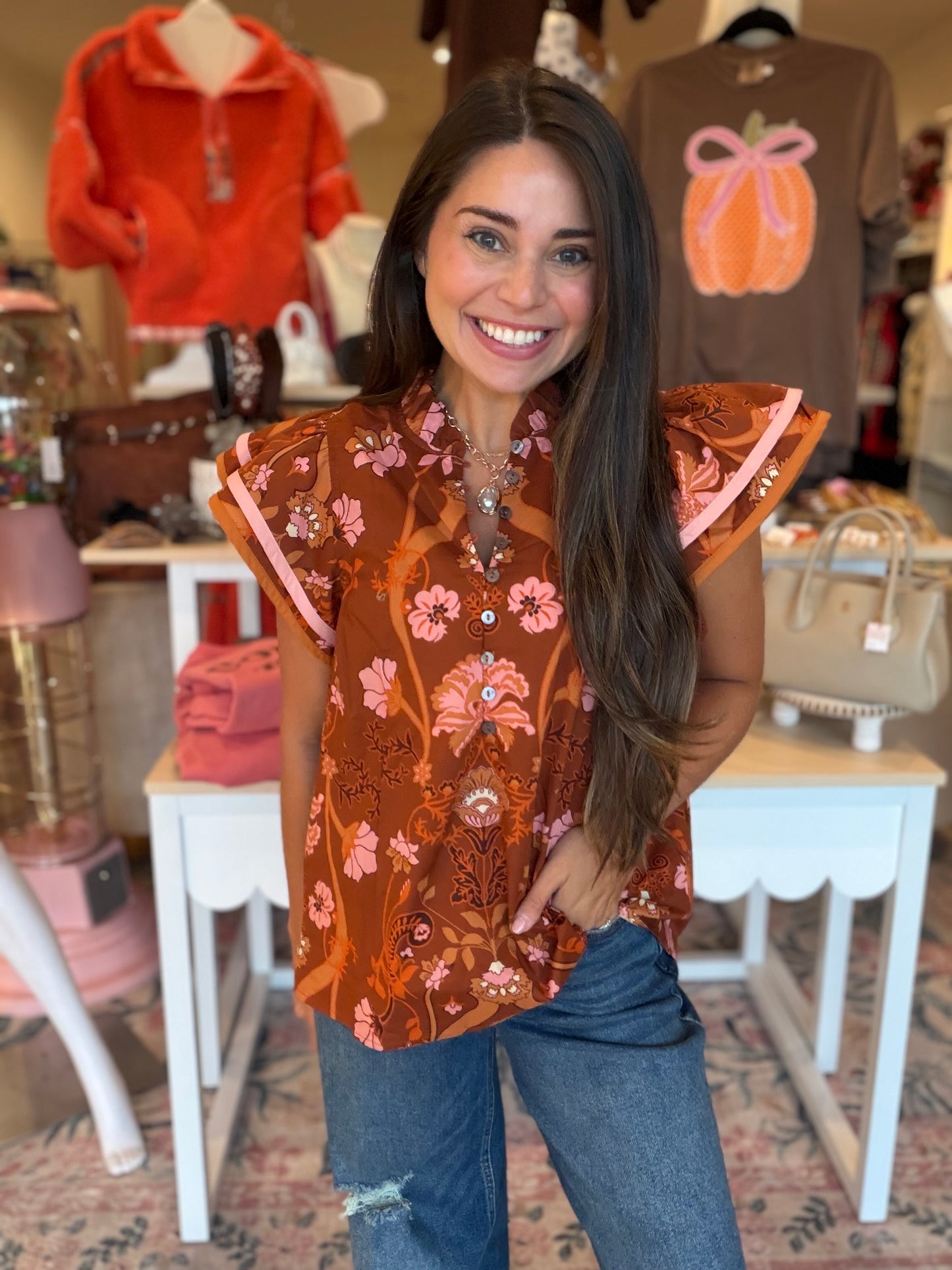 Ellie Maroon Top