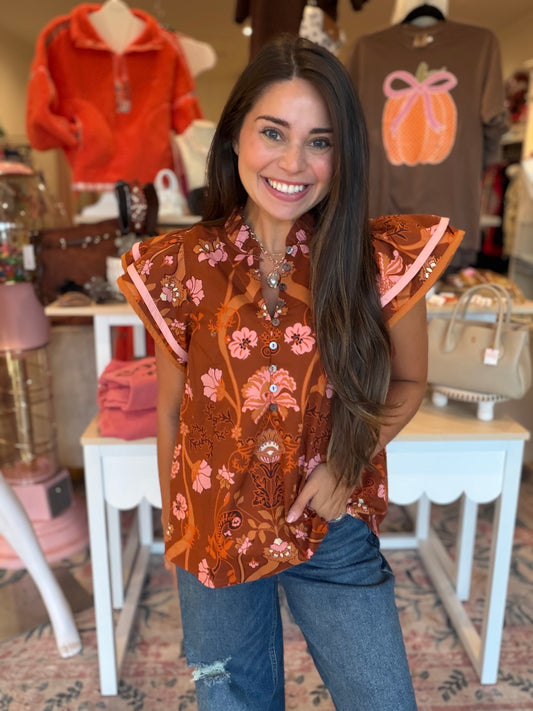 Ellie Maroon Top