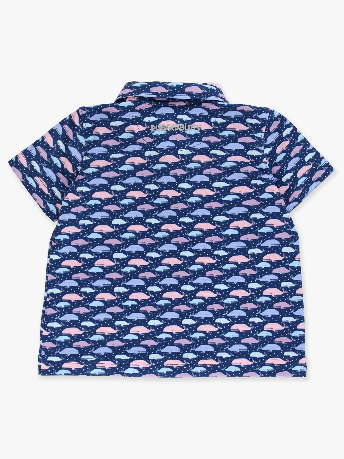 Boys Tiny Whale Harbor Knit Short Sleeve Performance Polo