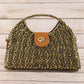 Woven Straw Top Handle Handbag