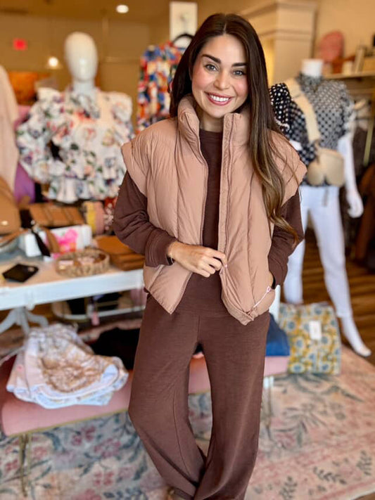 Simply Southern Lottie Umber Puffer Vest