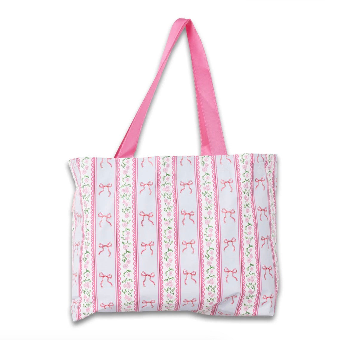 Simply Southern Reversible Splash Tote Bow Stripes