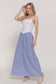 Striped Long Dress with Contrasting Cami Top