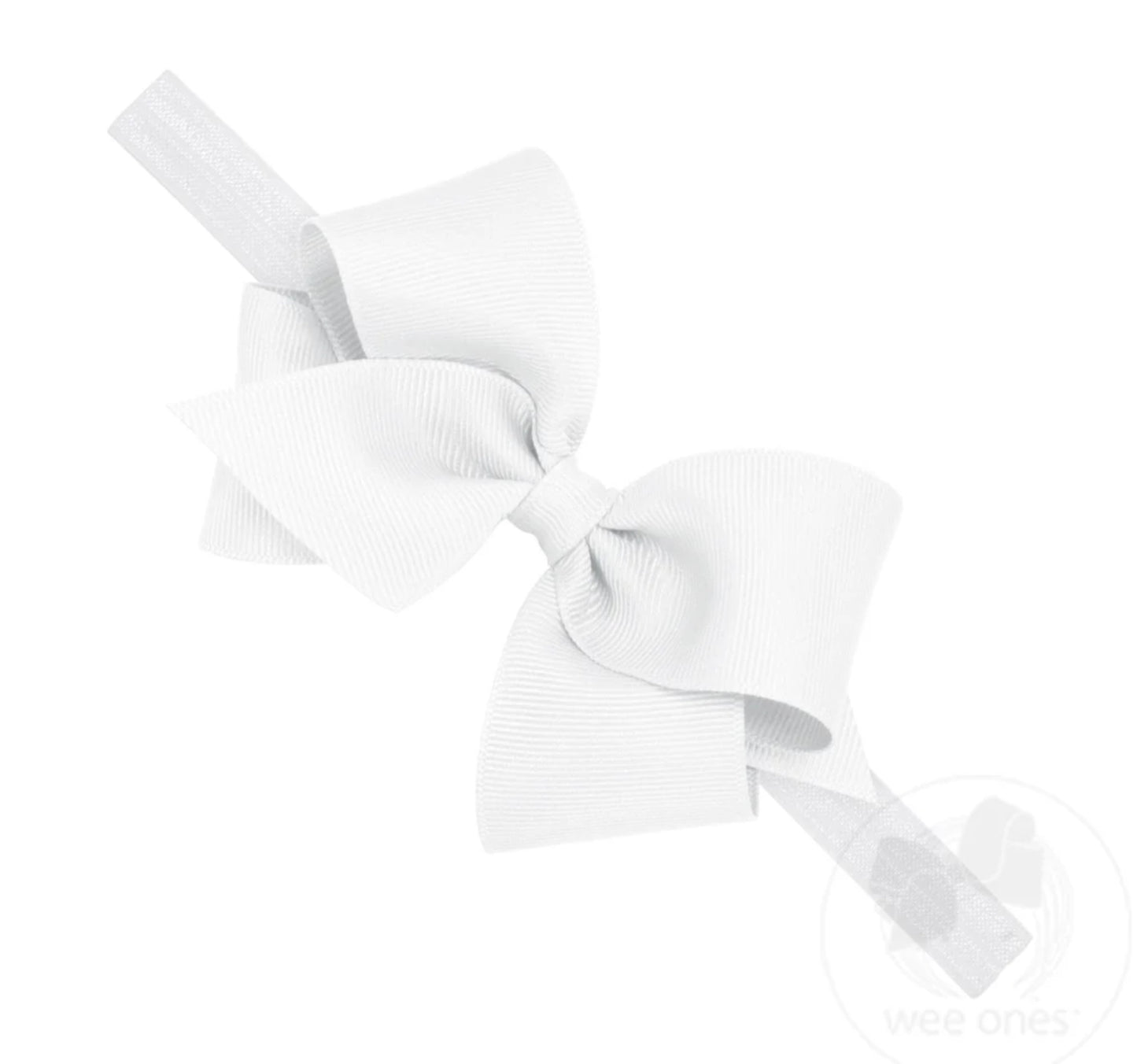 Wee Ones Small Classic Grosgrain Girls Hair Bow on Headband One Size