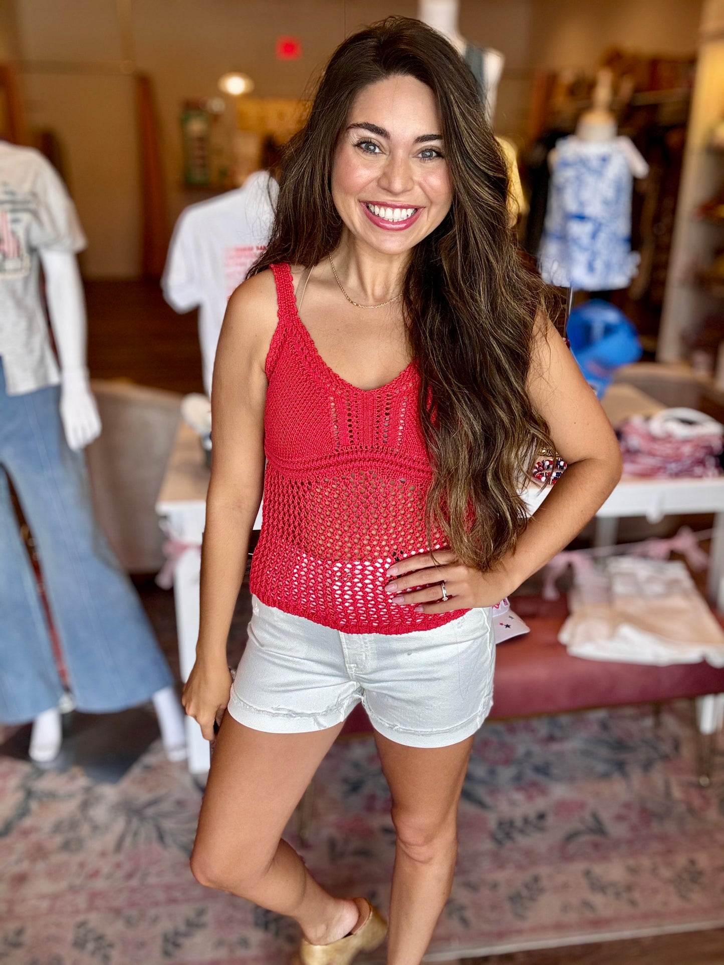 Cora Crochet Tank
