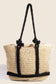 Rope Handle Straw Braided Tote Bag