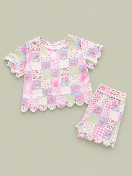 Little Girl Tea Party Scallop Set