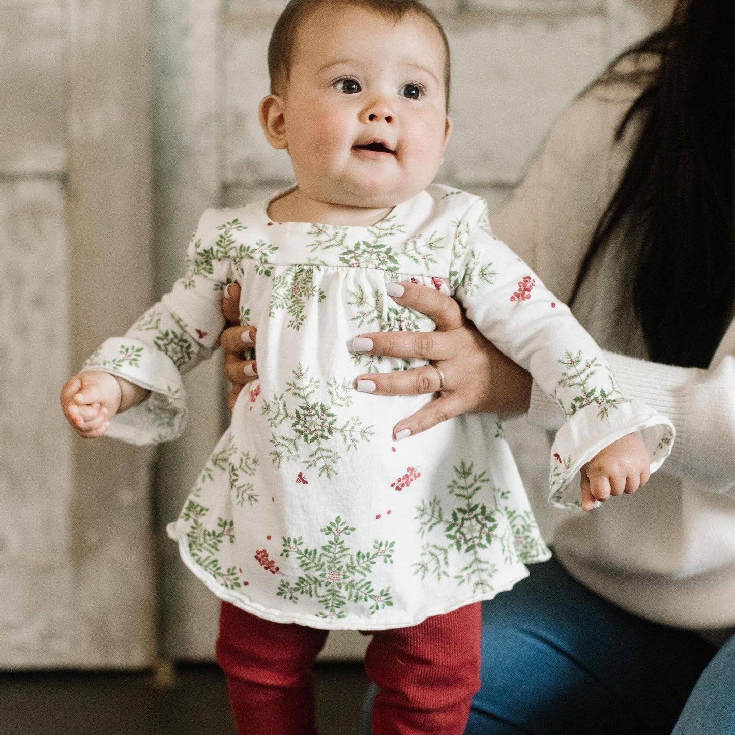 Holiday Snowflakes Organic Tunic & Pants Set