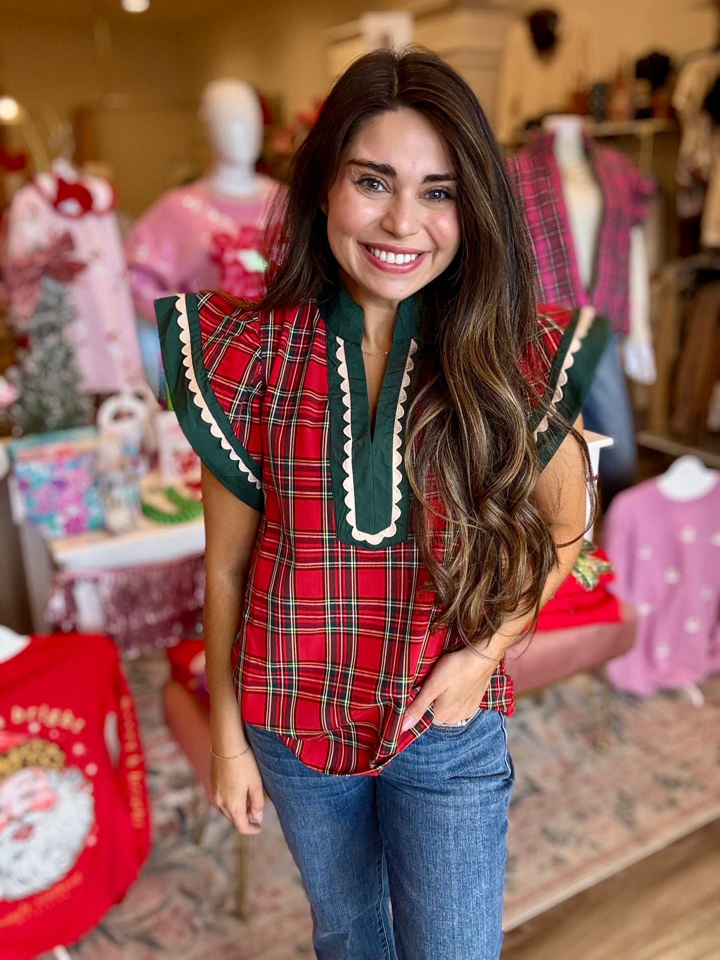Delilah Plaid Top